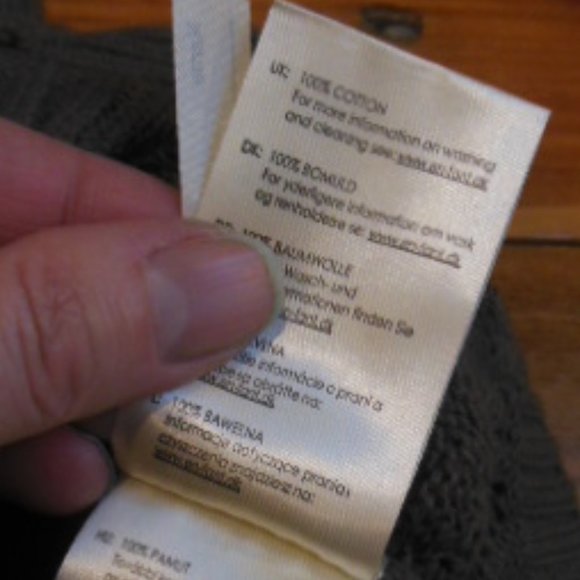 New! EN FANT 9-12M Gray Pointelle Knit Cardigan Sweater - Picture 5 of 5